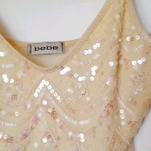 bebe Sequin Crop Top